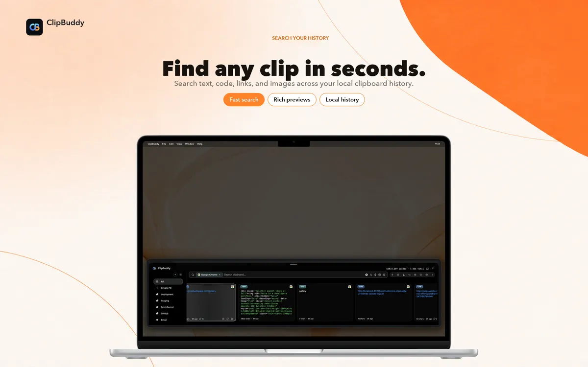 Find any clip in seconds