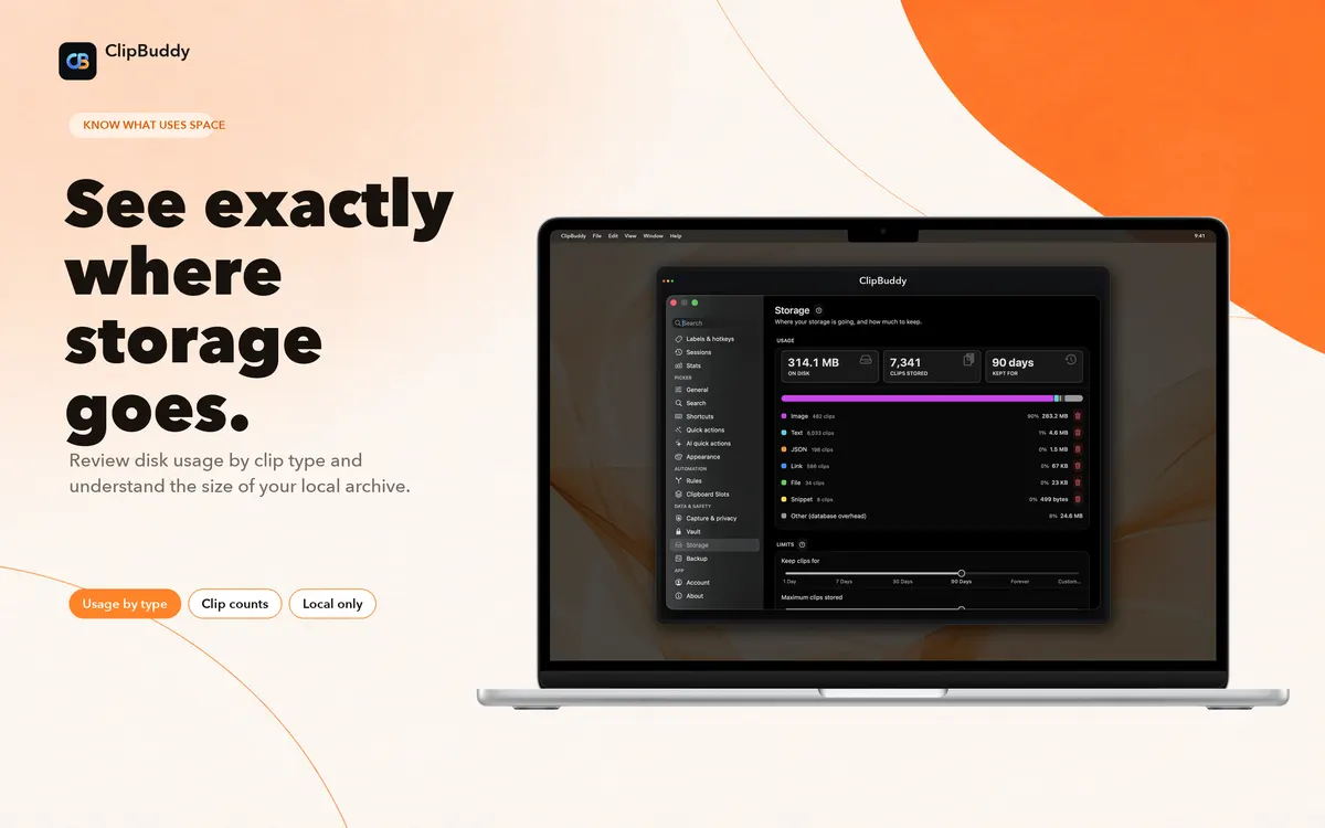 See exactly where storage goes